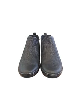 ECCO SOFT 7W Black Slip-On Leather Booties